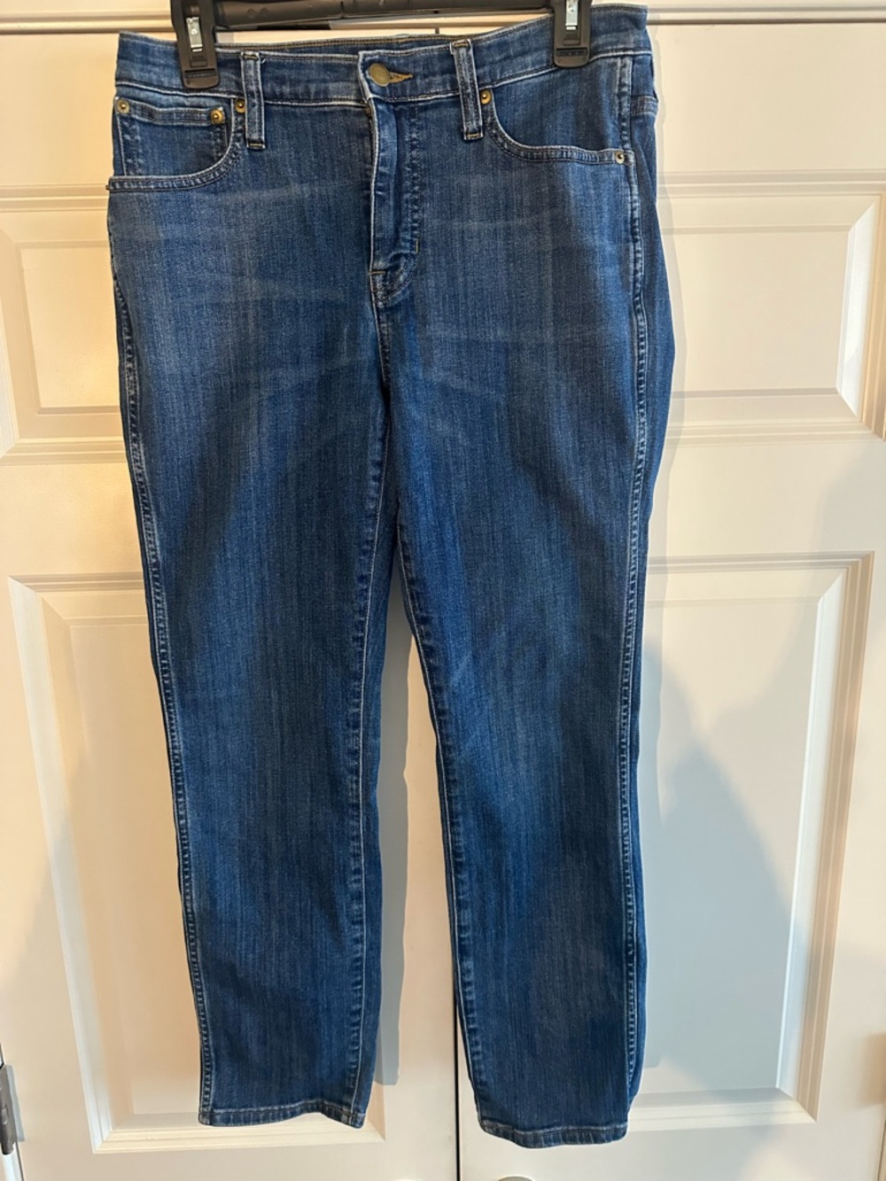 J. Crew Women's Straight-Leg Dark Blue Denim Jeans